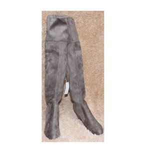 New NY&C Faux Suede Taupe Boots, Sz 8